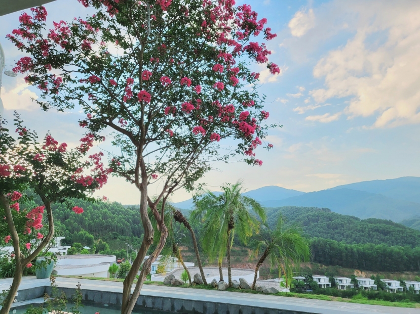 Vợ Mạnh Trường khoe biệt thự view núi đẹp như mơ, nhìn nội thất phòng khách ai cũng choáng ngợp - Ảnh 5 Vợ Mạnh Trường khoe biệt thự view núi đẹp như mơ, nhìn nội thất phòng khách ai cũng choáng ngợp - Ảnh 5