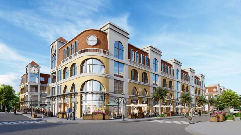 (Kiến trúc điển hình các căn Shophouse Venezia Beach) (Kiến trúc điển hình các căn Shophouse Venezia Beach)
