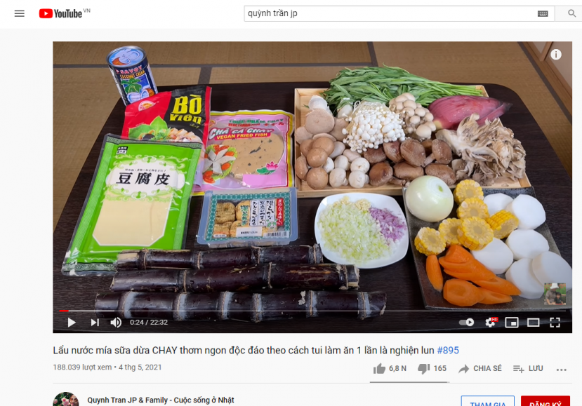 Vlog về chủ đề đồ ăn chay nhận được sự quan tâm của người hâm mộ Vlog về chủ đề đồ ăn chay nhận được sự quan tâm của người hâm mộ
