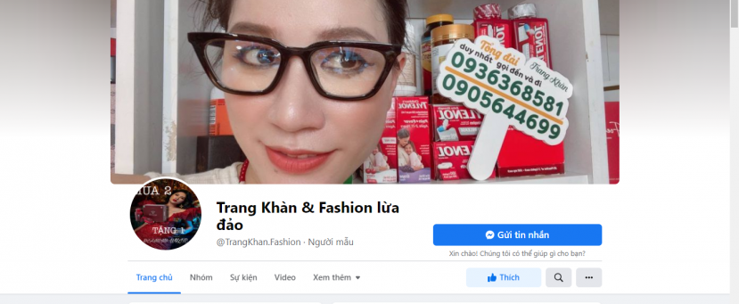 Fanpage chính thức của Trang Trần bị kẻ xấu đổi tên thành lừa đảo Fanpage chính thức của Trang Trần bị kẻ xấu đổi tên thành lừa đảo