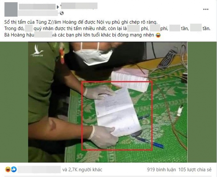 1 số nguồn tin đăng tải cuốn sổ ghi chép lịch 'ăn ngủ' của 'thầy ông nội' với phụ nữ tại Tịnh Thất Bồng Lai. Tuy nhiên cơ quan chức năng cho biết đây là cuốn sổ theo dõi 'kỳ hành kinh' 1 số nguồn tin đăng tải cuốn sổ ghi chép lịch 'ăn ngủ' của 'thầy ông nội' với phụ nữ tại Tịnh Thất Bồng Lai. Tuy nhiên cơ quan chức năng cho biết đây là cuốn sổ theo dõi 'kỳ hành kinh'