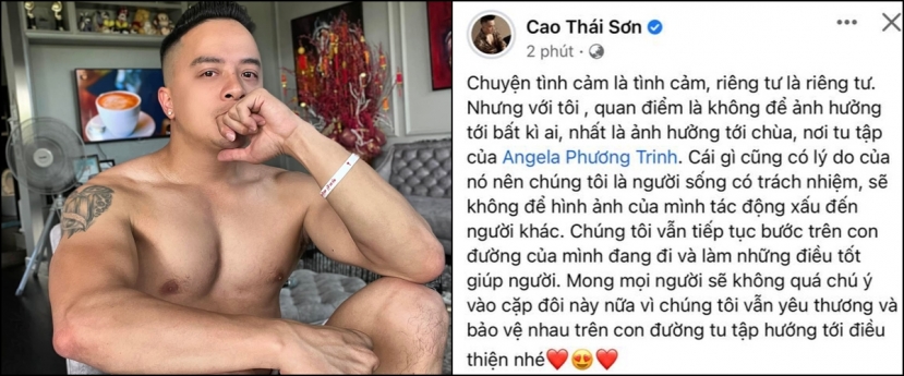 Sau khi Angela Phương Trinh quyết định 'chấm hết', Cao Thái Sơn cũng đã đăng tải bài viết dài Sau khi Angela Phương Trinh quyết định 'chấm hết', Cao Thái Sơn cũng đã đăng tải bài viết dài