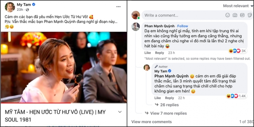 Pha đối đáp siêu đáng yêu của Phan Mạnh Quỳnh và Mỹ Tâm Pha đối đáp siêu đáng yêu của Phan Mạnh Quỳnh và Mỹ Tâm