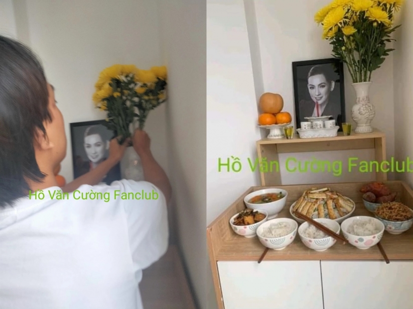 Hồ Văn Cường tự tay cắm hoa, lập bàn thờ mẹ Phi Nhung tại nhà riêng Hồ Văn Cường tự tay cắm hoa, lập bàn thờ mẹ Phi Nhung tại nhà riêng