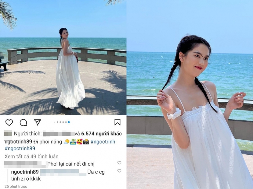 Ngọc Trinh thẳng thừng đáp trả 1 netizen khi nói về 'cái nết' Ngọc Trinh thẳng thừng đáp trả 1 netizen khi nói về 'cái nết'