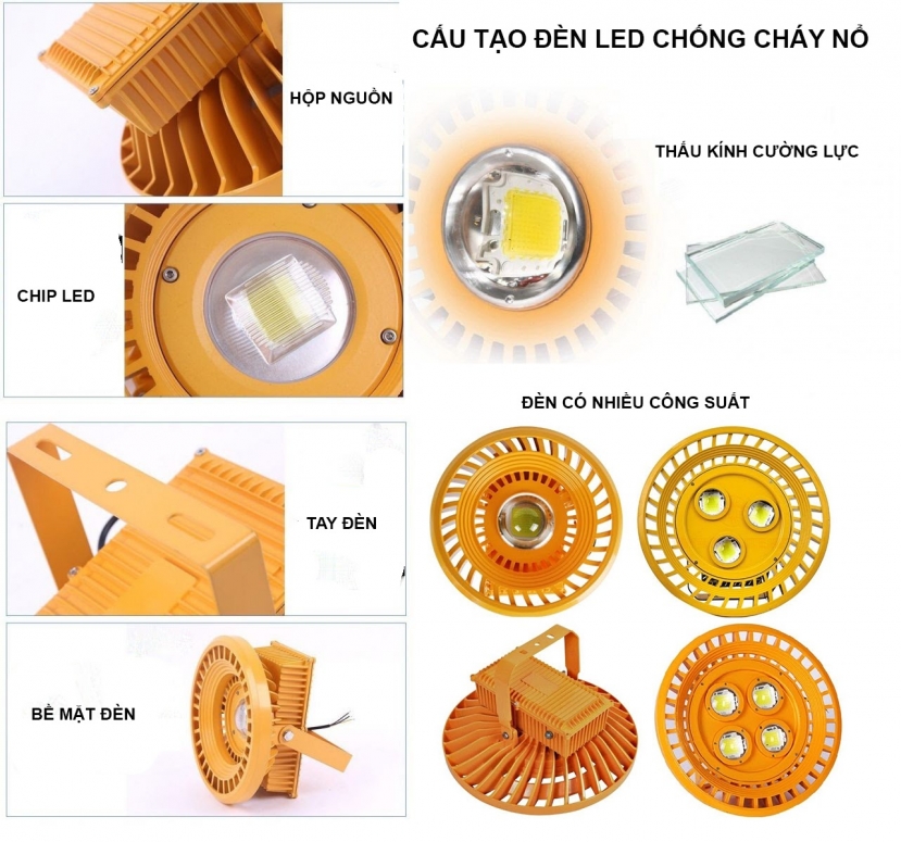 Đèn LED chống cháy nổ HLEP1 có đủ công suất từ 10w đến 200w Đèn LED chống cháy nổ HLEP1 có đủ công suất từ 10w đến 200w