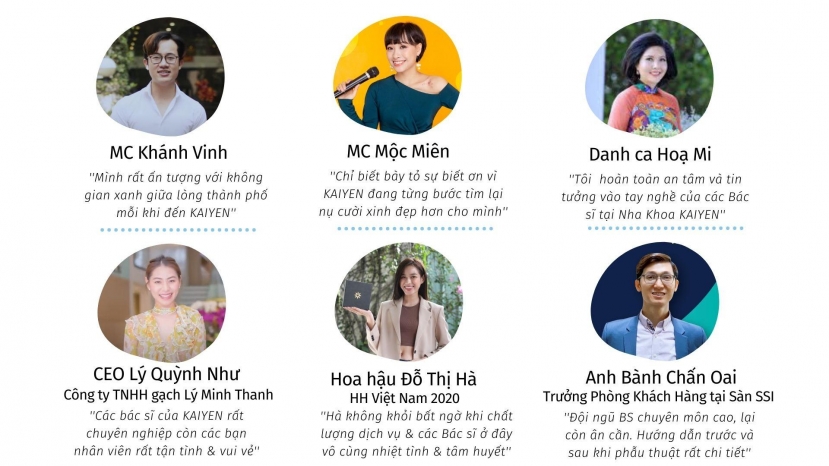 Tất cả các Khách hàng đều rất hài lòng khi sử dụng dịch vụ tại Nha Khoa Kaiyen Tất cả các Khách hàng đều rất hài lòng khi sử dụng dịch vụ tại Nha Khoa Kaiyen
