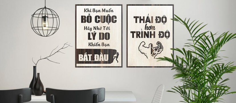Xưởng tranh slogan Levushop: Ý tưởng tranh tạo động lực từ gỗ sáng tạo - Ảnh 2 Xưởng tranh slogan Levushop: Ý tưởng tranh tạo động lực từ gỗ sáng tạo - Ảnh 2