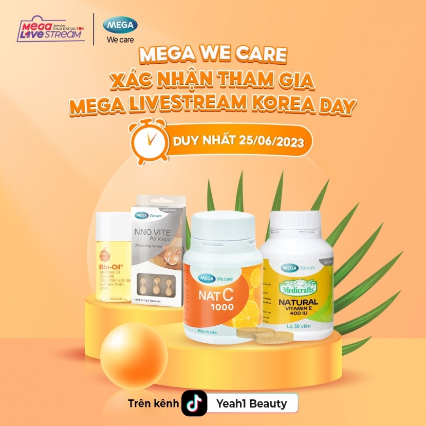 YeaH1 Up tung sản phẩm uy tín Mega We Care lên sóng livestream TikTok - Ảnh 2 YeaH1 Up tung sản phẩm uy tín Mega We Care lên sóng livestream TikTok - Ảnh 2