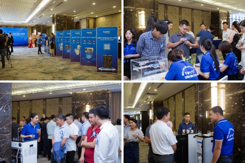 Không khí tại buổi lễ ra mắt máy lọc nước RO ion kiềm Famy Không khí tại buổi lễ ra mắt máy lọc nước RO ion kiềm Famy