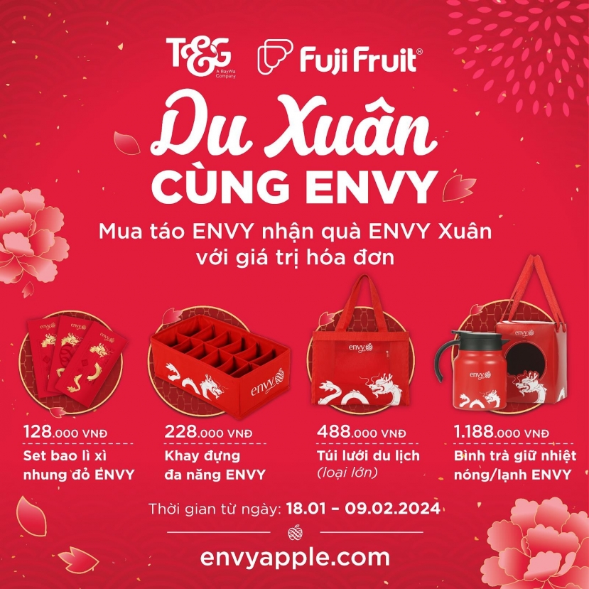 Mừng Tết Giáp Thìn 2024, Fuji Fruit kết hợp Envy™ triển khai chương trình “Du Xuân Cùng Envy” - Ảnh 2 Mừng Tết Giáp Thìn 2024, Fuji Fruit kết hợp Envy™ triển khai chương trình “Du Xuân Cùng Envy” - Ảnh 2