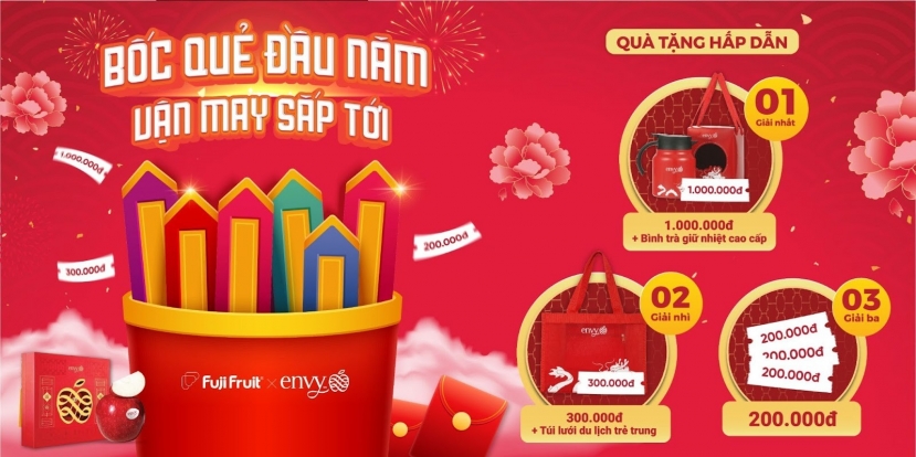 Mừng Tết Giáp Thìn 2024, Fuji Fruit kết hợp Envy™ triển khai chương trình “Du Xuân Cùng Envy” - Ảnh 3 Mừng Tết Giáp Thìn 2024, Fuji Fruit kết hợp Envy™ triển khai chương trình “Du Xuân Cùng Envy” - Ảnh 3