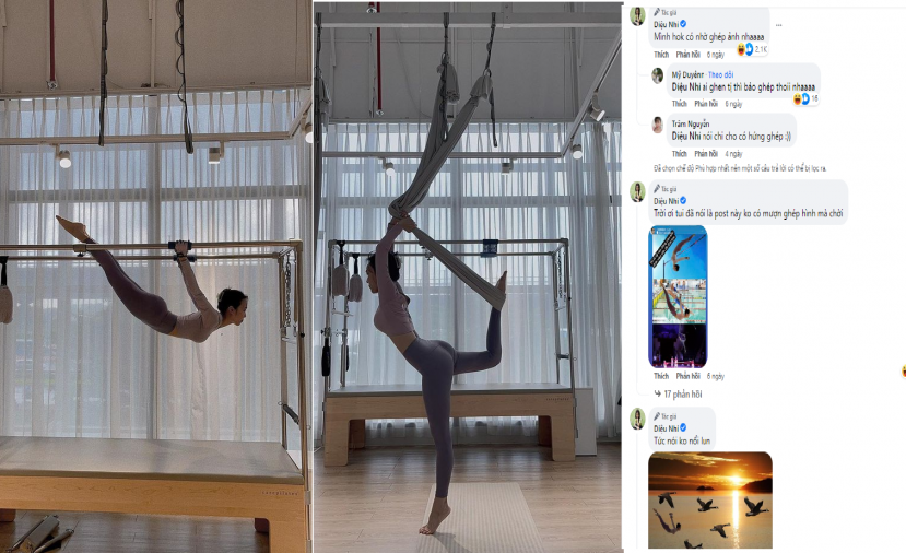 Trước đó khi đang khoe dáng thì Diệu Nhi lại bị dân mạng liên tục chế ảnh. Ảnh chụp màn hình Trước đó khi đang khoe dáng thì Diệu Nhi lại bị dân mạng liên tục chế ảnh. Ảnh chụp màn hình