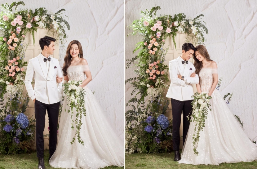 Visual đẹp của cô dâu và chú rể. Ảnh FBNV Visual đẹp của cô dâu và chú rể. Ảnh FBNV