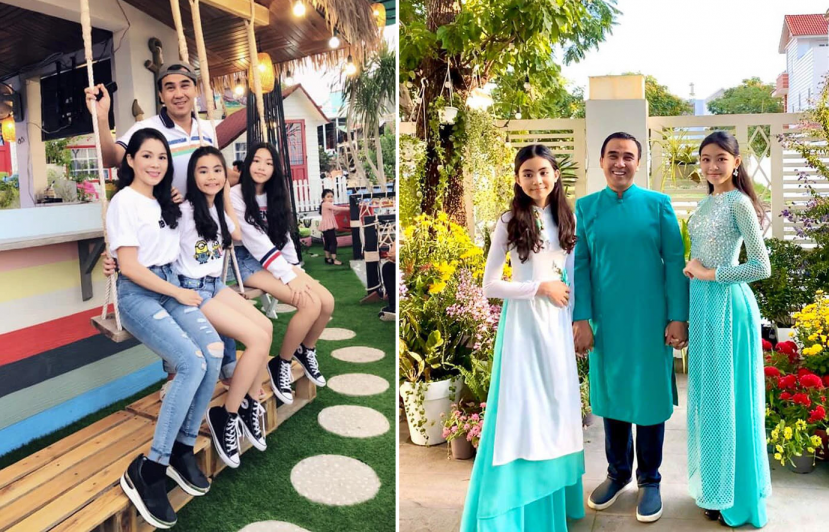 Hai con gái xinh đẹp của Quyền Linh. Hai con gái xinh đẹp của Quyền Linh.