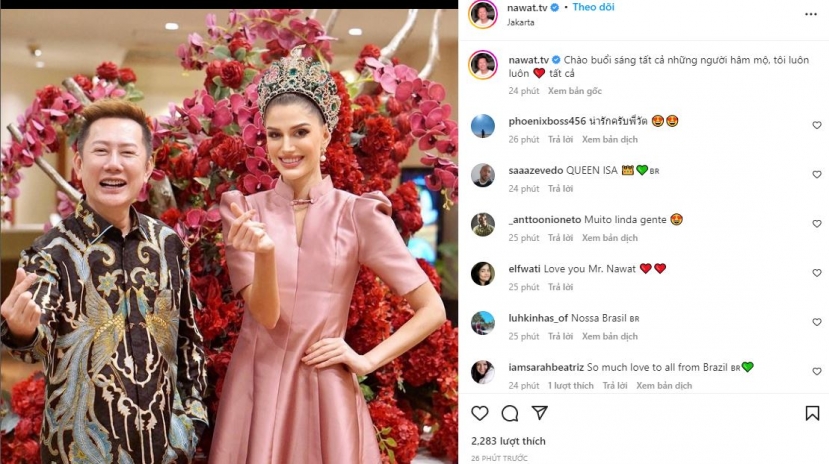 Bài đăng mới nhất của ông Nawat thu hút sự chú ý của nhiều người. Ảnh chụp màn hình Bài đăng mới nhất của ông Nawat thu hút sự chú ý của nhiều người. Ảnh chụp màn hình