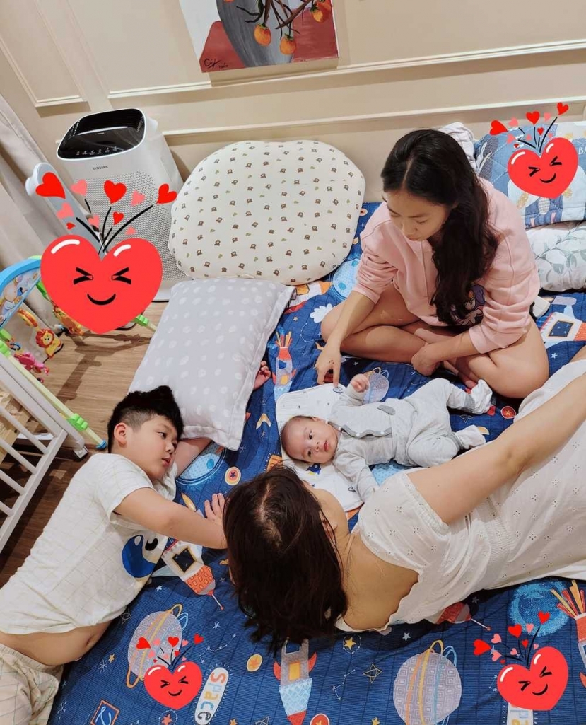 Nam diễn viên khoe các con trên mạng xã hội. Ảnh FBNV Nam diễn viên khoe các con trên mạng xã hội. Ảnh FBNV