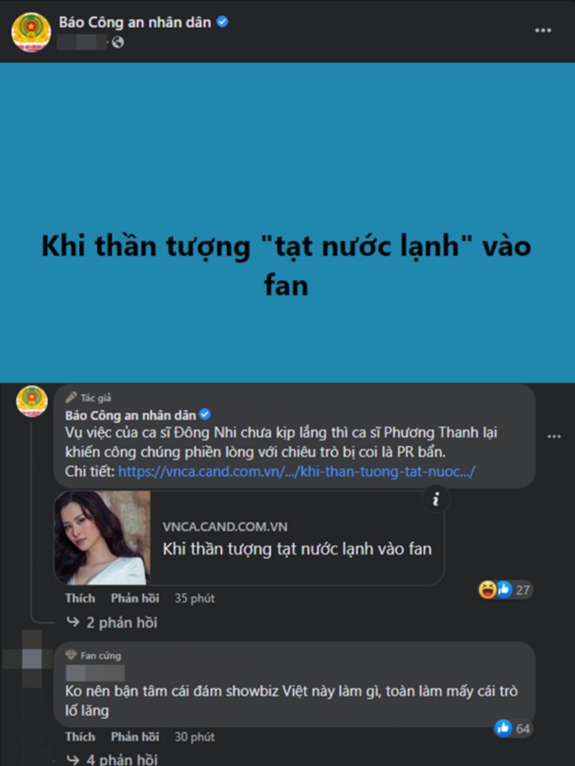 Trấn Thành một lần nữa bị điểm tên trên báo CAND với tiêu đề “Khi thần tượng “tạt nước lạnh” vào fan”. Trấn Thành một lần nữa bị điểm tên trên báo CAND với tiêu đề “Khi thần tượng “tạt nước lạnh” vào fan”.