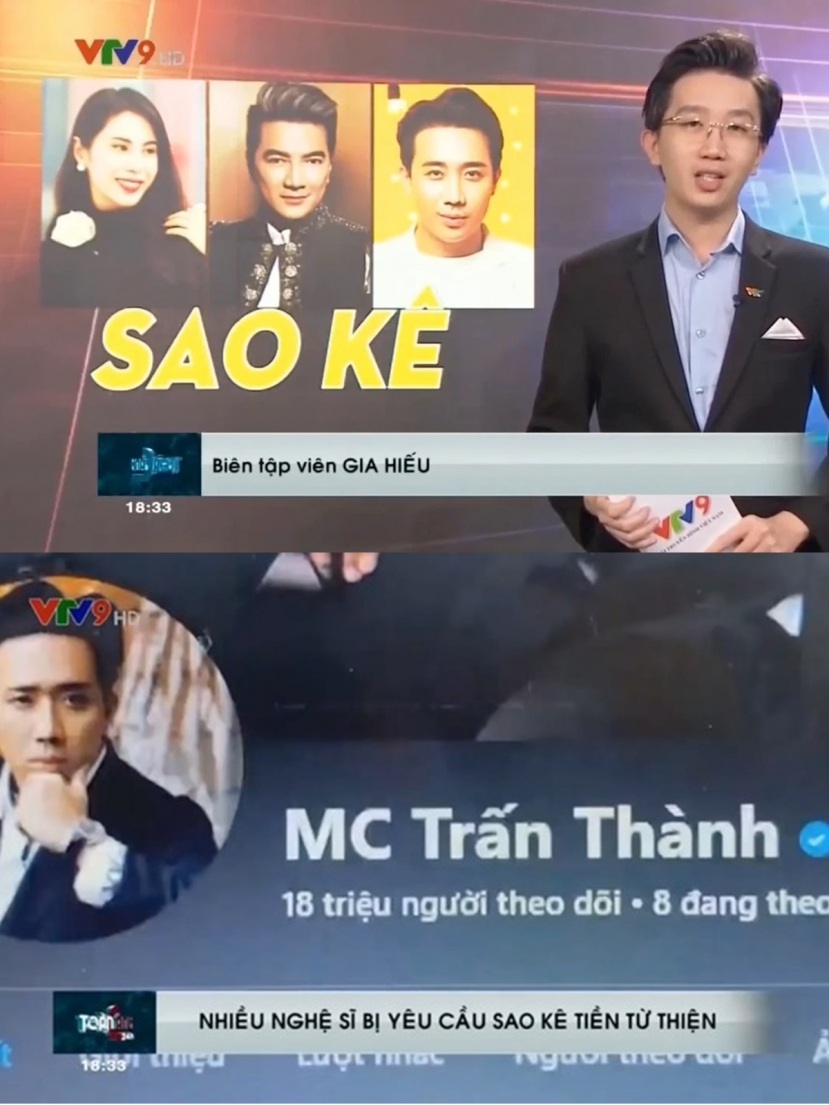 Bản tin Toàn Cảnh 24h của VTV đã nhắc trực tiếp tên Trấn Thành với gắn với ồn ào sao kê tiền từ thiện Bản tin Toàn Cảnh 24h của VTV đã nhắc trực tiếp tên Trấn Thành với gắn với ồn ào sao kê tiền từ thiện