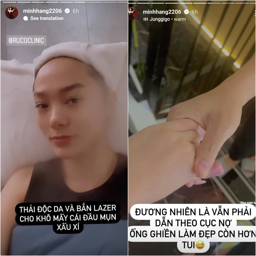 Minh Hằng khiến netizen ghen tị khi đăng tải hình ảnh 'chill chill' cùng chồng sau một ngày làm việc hăng say. Minh Hằng khiến netizen ghen tị khi đăng tải hình ảnh 'chill chill' cùng chồng sau một ngày làm việc hăng say.