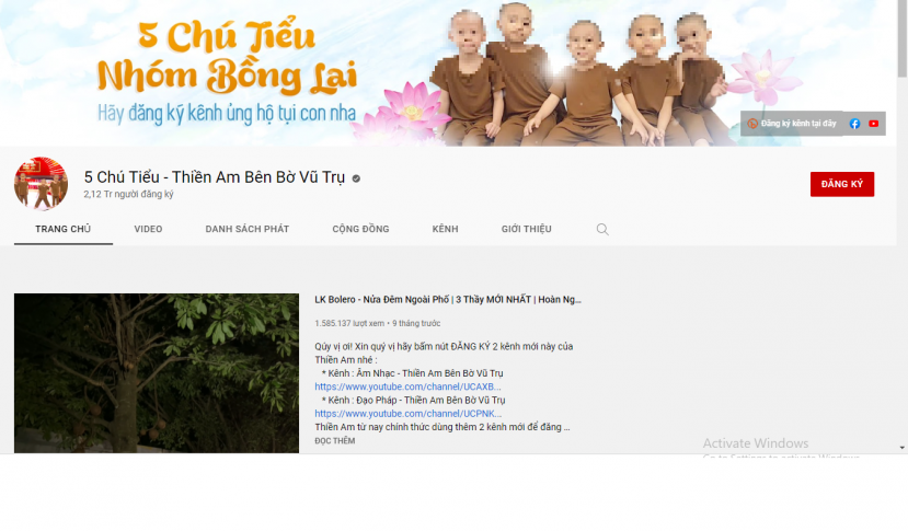 Kênh 'chủ chốt' của Tịnh Thất Bồng Lai với tên gọi 5 Chú Tiểu - Thiền Am Bên Bờ Vũ Trụ vẫn hoạt động bình thường Kênh 'chủ chốt' của Tịnh Thất Bồng Lai với tên gọi 5 Chú Tiểu - Thiền Am Bên Bờ Vũ Trụ vẫn hoạt động bình thường