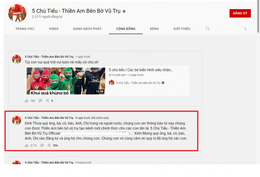 Nhóm Tịnh Thất Bồng Lai tiếp tục lập kênh Youtube mới khiến CDM ngán ngẩm kinh ngạc Nhóm Tịnh Thất Bồng Lai tiếp tục lập kênh Youtube mới khiến CDM ngán ngẩm kinh ngạc