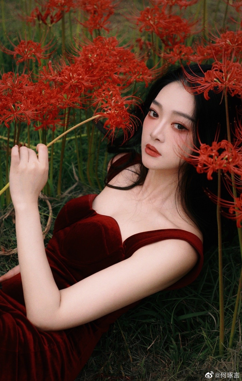 Hà Trác Ngôn tung bộ ảnh mới chụp bên hoa bỉ ngạn. Hà Trác Ngôn tung bộ ảnh mới chụp bên hoa bỉ ngạn.