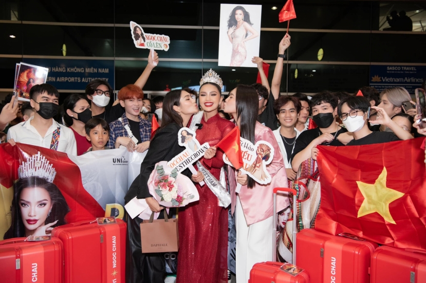 Ngọc Châu lên đường thi Miss Universe 2022: Chuẩn chiến binh 'nghìn máu', đón nhận tin vui bất ngờ - Ảnh 3 Ngọc Châu lên đường thi Miss Universe 2022: Chuẩn chiến binh 'nghìn máu', đón nhận tin vui bất ngờ - Ảnh 3