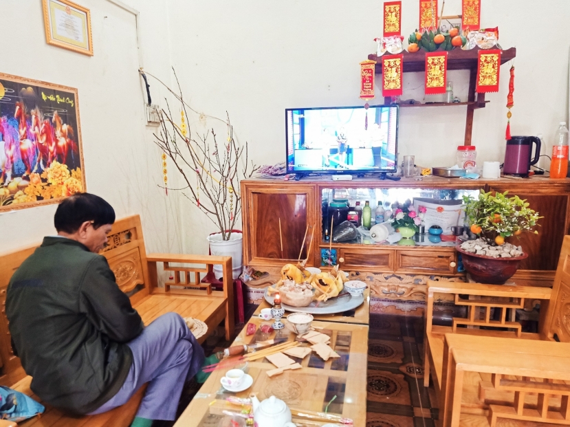 Mâm cỗ cúng ngày Tết tại 1 gia đình người Dao Thanh Y ở Lạng Sơn. Ảnh: Thành Lương. Mâm cỗ cúng ngày Tết tại 1 gia đình người Dao Thanh Y ở Lạng Sơn. Ảnh: Thành Lương.