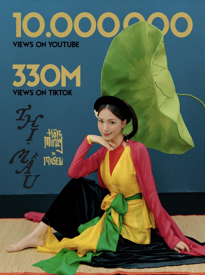 Thị Mầu của Hòa Minzy chạm mốc 10 triệu lượt xem trên Youtube và 330 triệu lượt xem trên Tiktok sau 10 ngày ra mắt. Thị Mầu của Hòa Minzy chạm mốc 10 triệu lượt xem trên Youtube và 330 triệu lượt xem trên Tiktok sau 10 ngày ra mắt.
