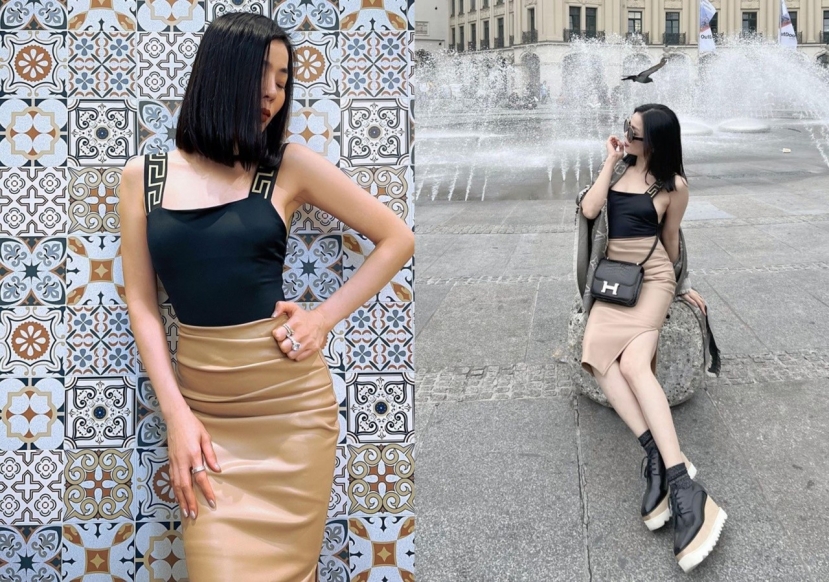 Lệ Quyên sắm 2 màu đồ tắm của Versace Lệ Quyên sắm 2 màu đồ tắm của Versace