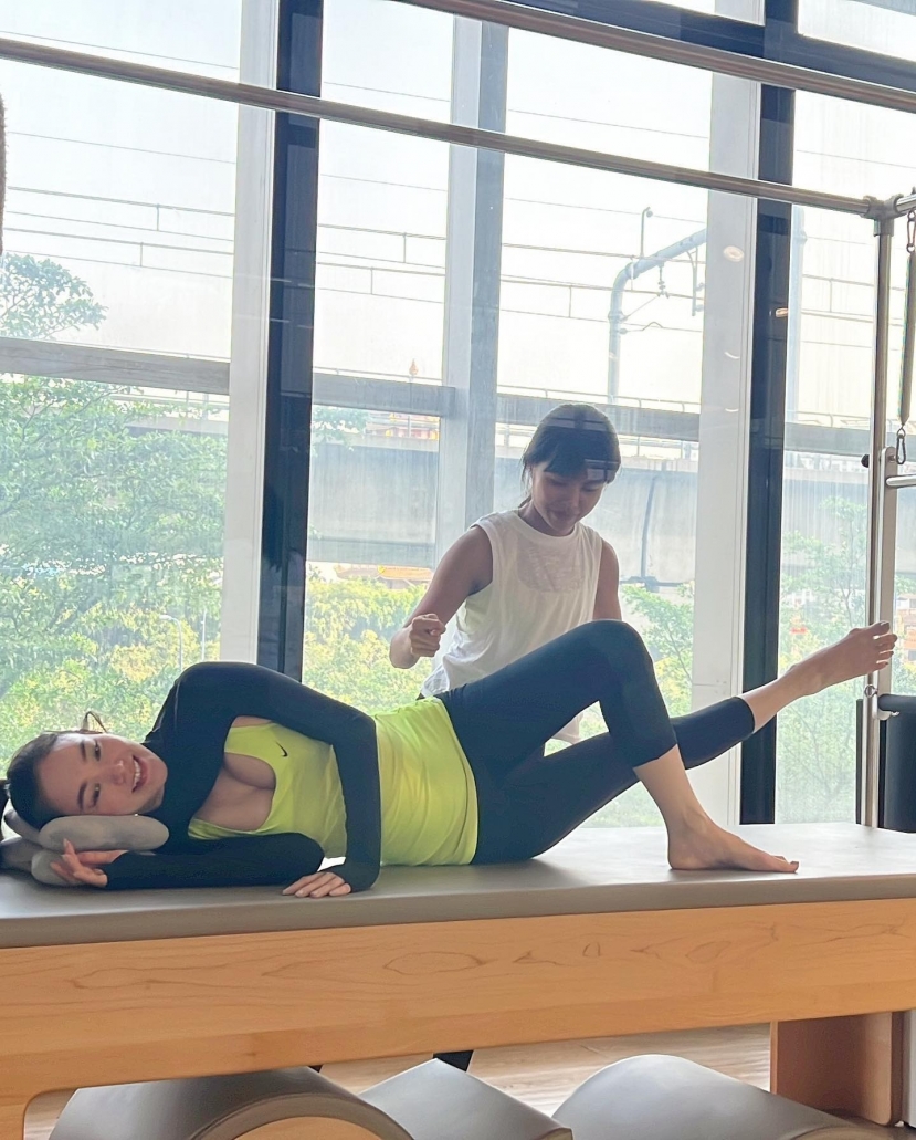 Minh Hằng tập luyện môn thể thao cho các mẹ bầu Minh Hằng tập luyện môn thể thao cho các mẹ bầu