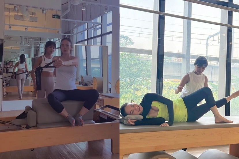 Minh Hằng chăm chỉ tập luyện để có sức khỏe tốt Minh Hằng chăm chỉ tập luyện để có sức khỏe tốt