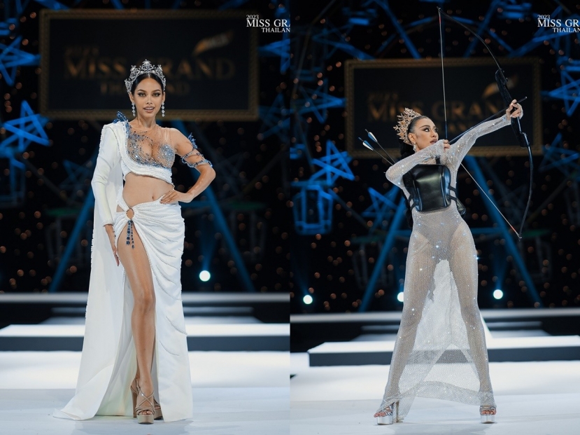 Nhiều thí sinh của Miss Grand Thailand 2023 cũng hứng 'gạch đá' vì lối trang phục