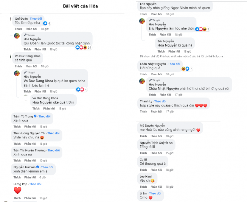 Hòa Minzy không ngần ngại thừa nhận đã thay đổi kiểu tóc giúp 'F5' diện mạo Hòa Minzy không ngần ngại thừa nhận đã thay đổi kiểu tóc giúp 'F5' diện mạo
