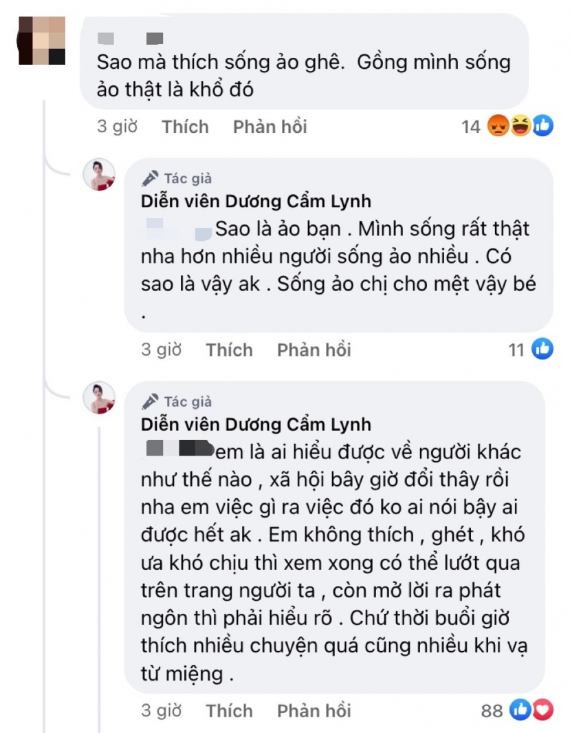 Dương Cẩm Lynh đáp trả thẳng thắn khi bị chê gồng mình sống ảo Dương Cẩm Lynh đáp trả thẳng thắn khi bị chê gồng mình sống ảo