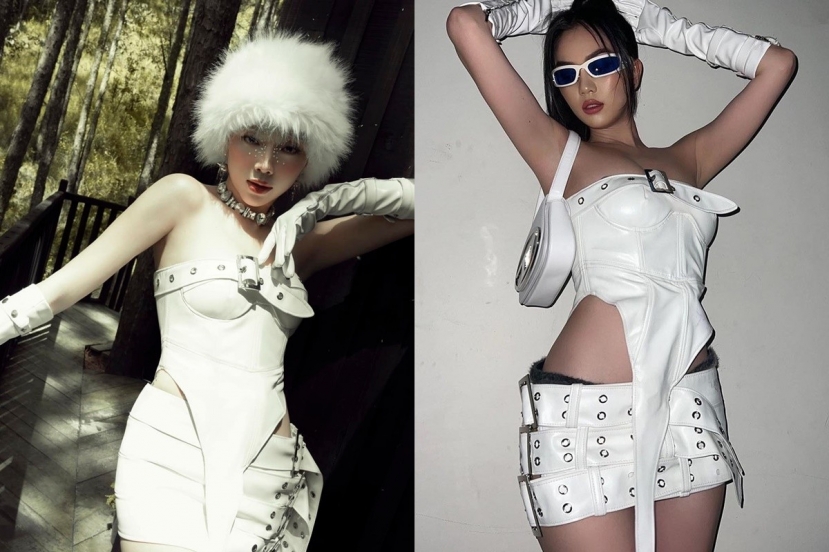 Ngọc Trinh và Tóc Tiên trong một lần đụng hàng Ngọc Trinh và Tóc Tiên trong một lần đụng hàng