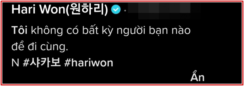 Hari Won gây xôn xao khi tiết lộ tình cảnh không có bất kỳ người bạn nào để đi cùng giữa nghi vấn trục trặc tình cảm với Trấn Thành Hari Won gây xôn xao khi tiết lộ tình cảnh không có bất kỳ người bạn nào để đi cùng giữa nghi vấn trục trặc tình cảm với Trấn Thành