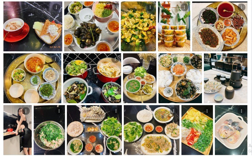 Phương Oanh có đam mê với công việc bếp núc Phương Oanh có đam mê với công việc bếp núc