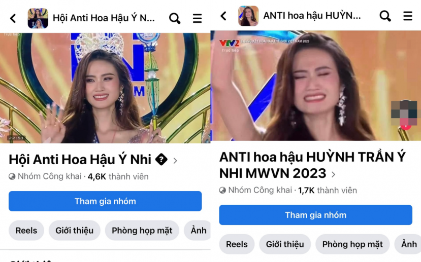 Group anti Hoa hậu Ý Nhi mọc lên sau loạt ồn ào Group anti Hoa hậu Ý Nhi mọc lên sau loạt ồn ào