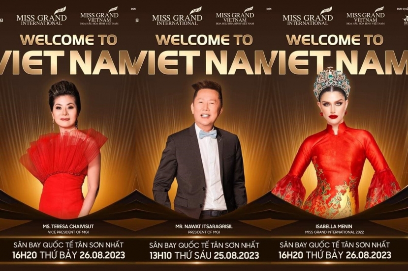 Ông Nawat Itsaragrisil, bà Teresa, Hoa hậu Isabella Menin sẽ đến Việt Nam để tham dự đêm chung kết Miss Grand Vietnam 2023 Ông Nawat Itsaragrisil, bà Teresa, Hoa hậu Isabella Menin sẽ đến Việt Nam để tham dự đêm chung kết Miss Grand Vietnam 2023