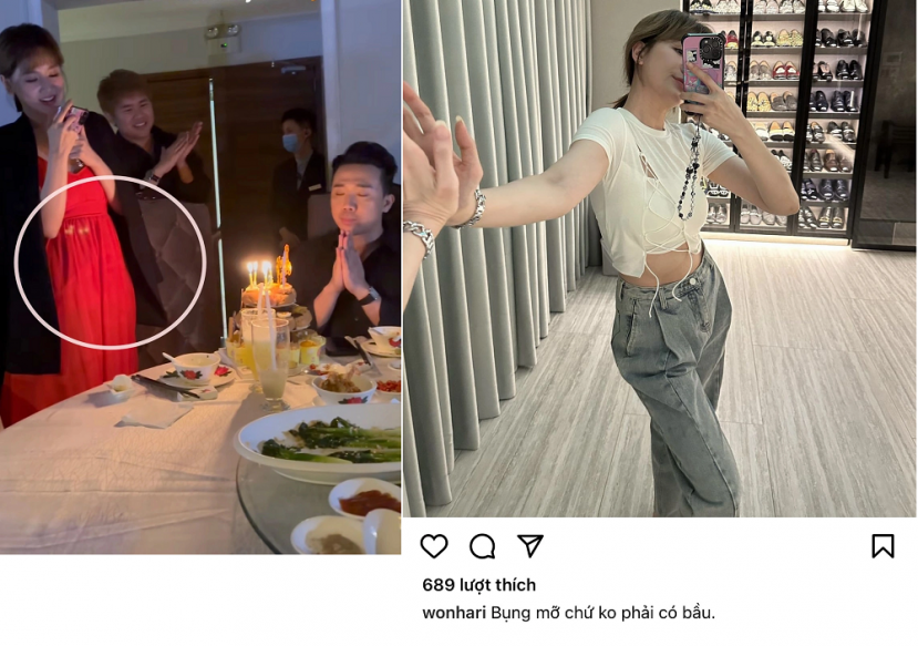 Hari Won thường vướng nghi vấn mang thai vì mặc đồ rộng hay lộ vòng hai lùm lùm Hari Won thường vướng nghi vấn mang thai vì mặc đồ rộng hay lộ vòng hai lùm lùm