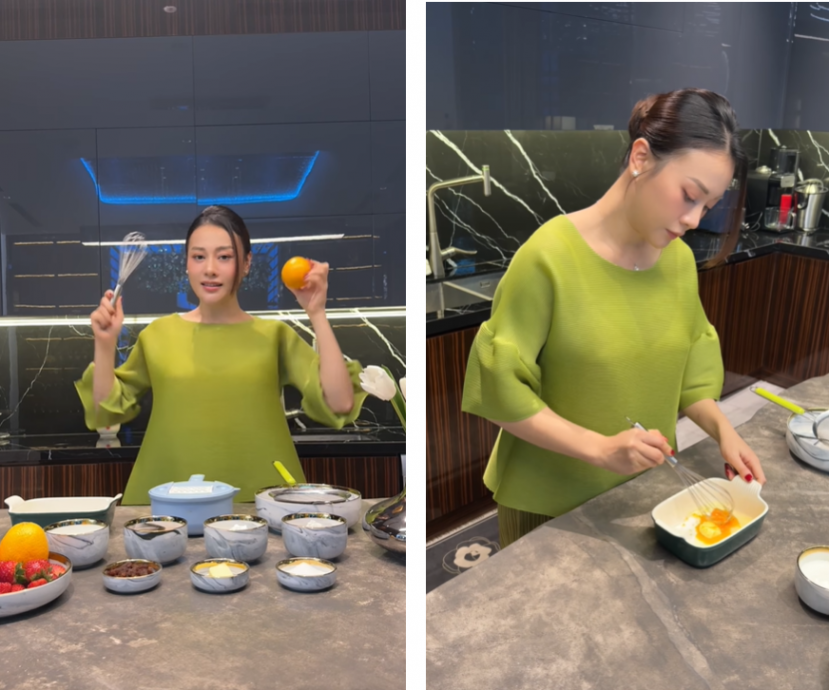 Phương Oanh vào bếp với món bánh sữa chua nướng với cách làm vô cùng đơn giản Phương Oanh vào bếp với món bánh sữa chua nướng với cách làm vô cùng đơn giản