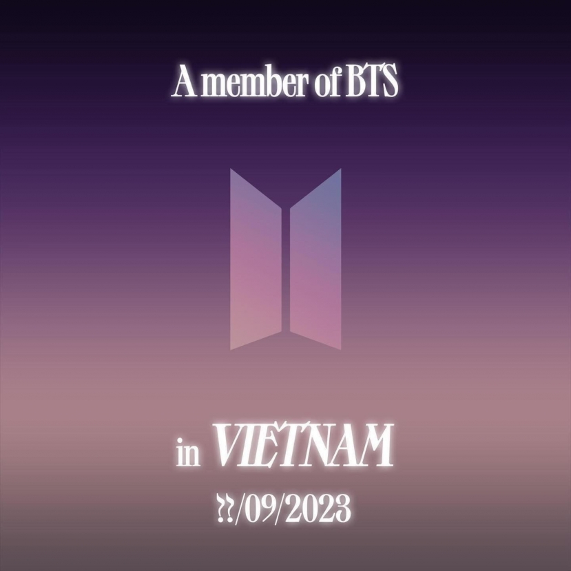 1 thành viên của BTS sẽ đến Việt Nam vào tháng 9? 1 thành viên của BTS sẽ đến Việt Nam vào tháng 9?
