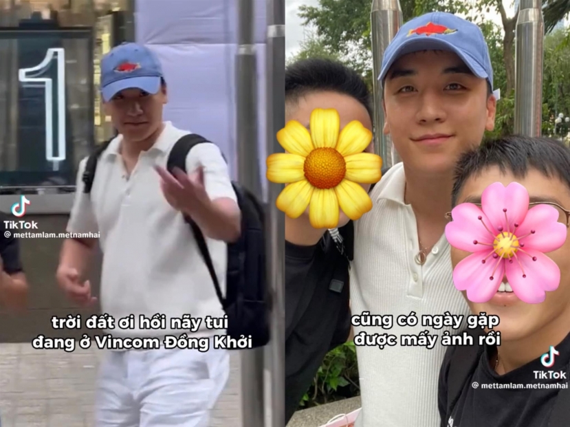 Seungri có mặt tại Việt Nam, thoải mái chụp hình với fan Việt. Ảnh: Tiktok Seungri có mặt tại Việt Nam, thoải mái chụp hình với fan Việt. Ảnh: Tiktok