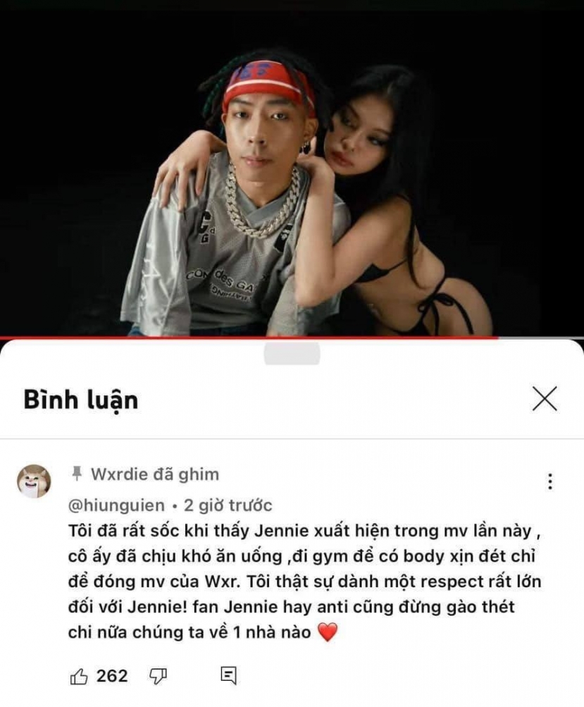 Wxrdie ghim bình luận cợt nhả, mỉa mai Jennie (BLACKPINK) Wxrdie ghim bình luận cợt nhả, mỉa mai Jennie (BLACKPINK)